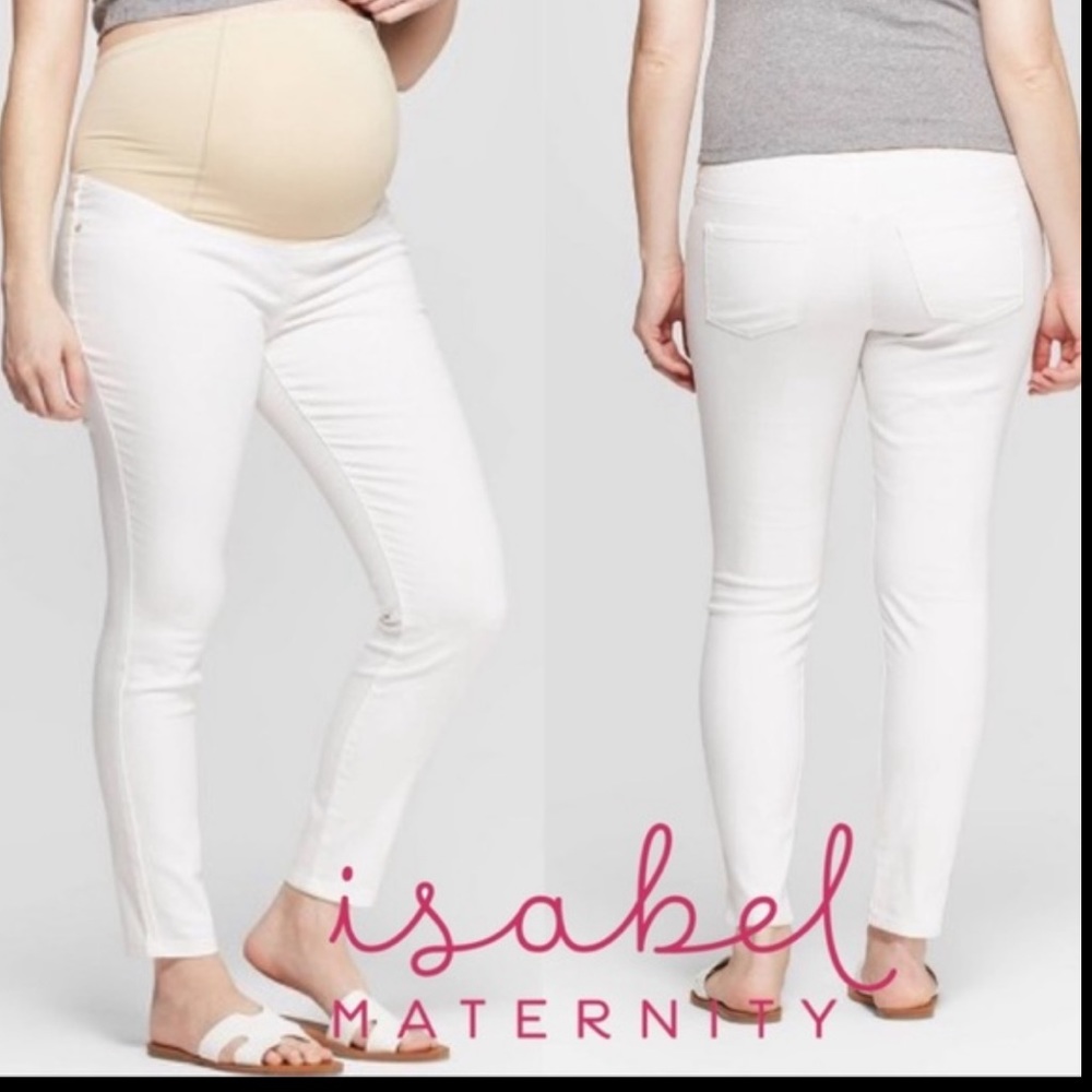 Isabel Maternity by Ingrid & Isabel Women’s White Skinny Jeans